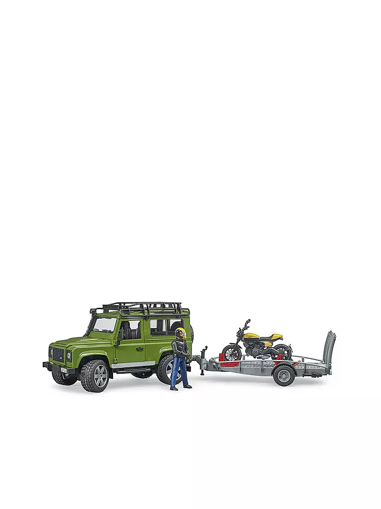 BRUDER | Land Rover Defender mit Anhänger 02589 Profi | bunt