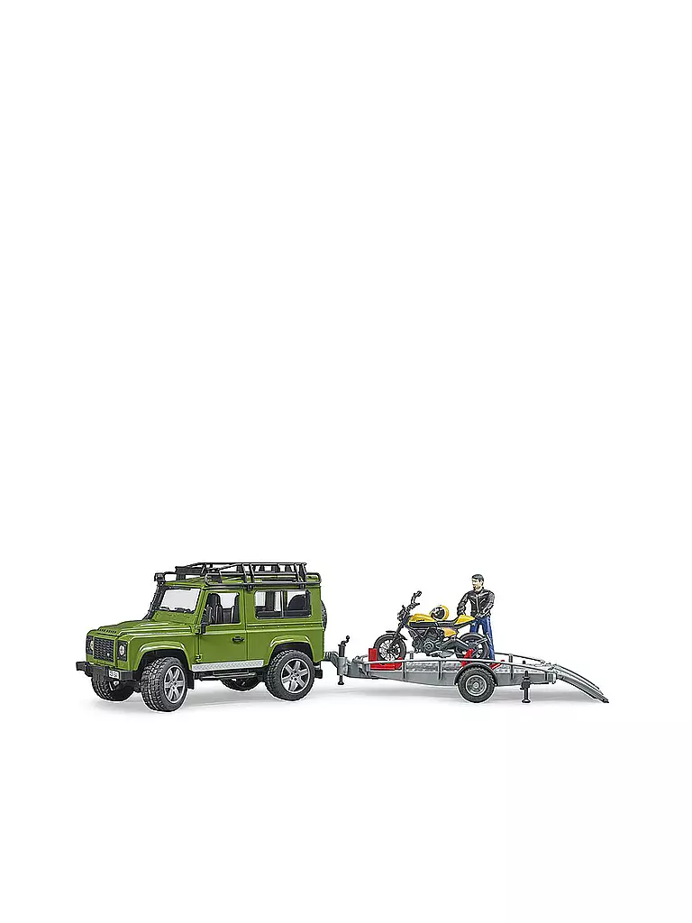 BRUDER | Land Rover Defender mit Anhänger 02589 Profi | bunt