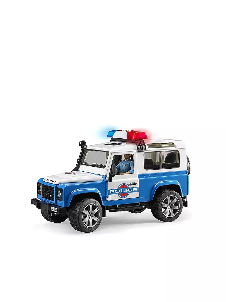 BRUDER | Land Rover Defender Station Wagon Polizeifahrzeug mit Polizist und Ausstattung  | 