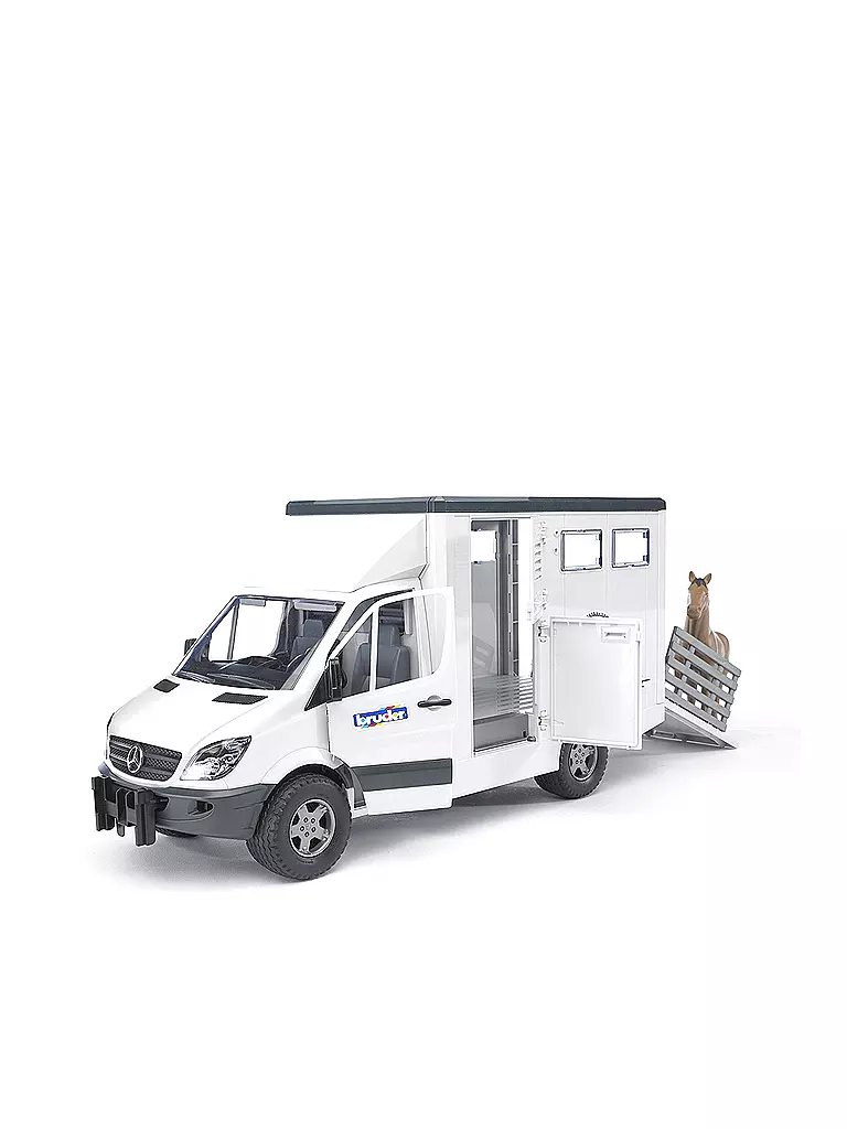 BRUDER | Mercedes Benz Sprinter Tiertransporter inkl. 1 Pferd | 