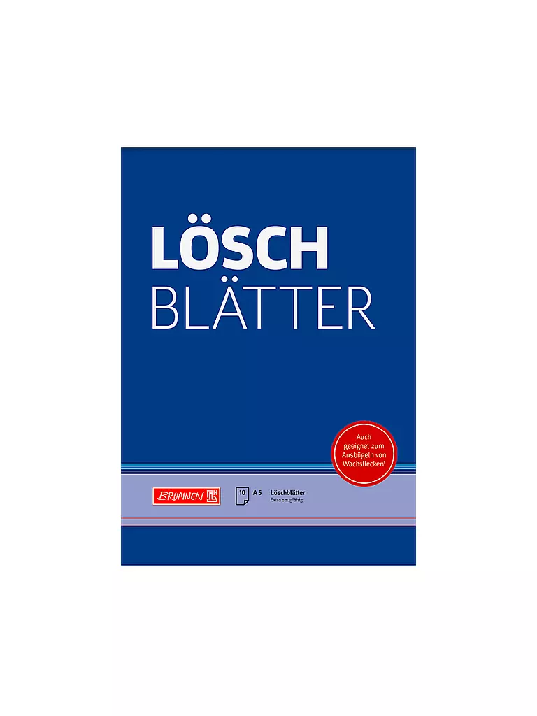 BRUNNEN VERLAG | Löschblattblock A5 10 Blatt | keine Farbe