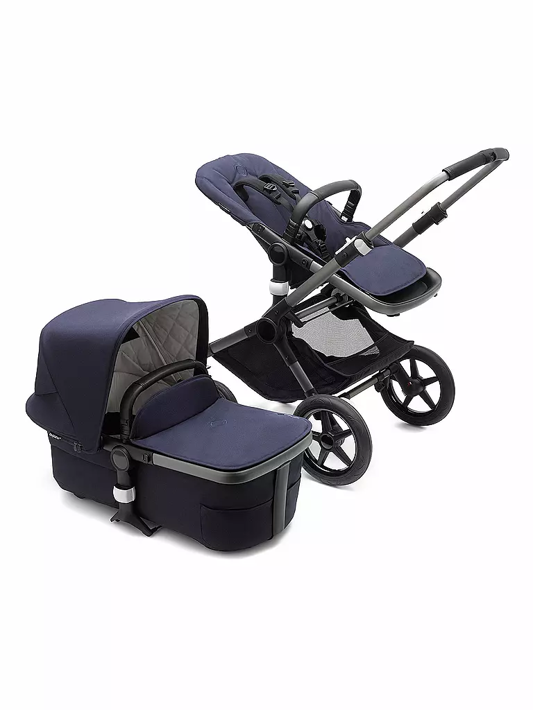 BUGABOO | Kombikinderwagen Fox3 Classic Komplett Set Graphit / Marine | blau