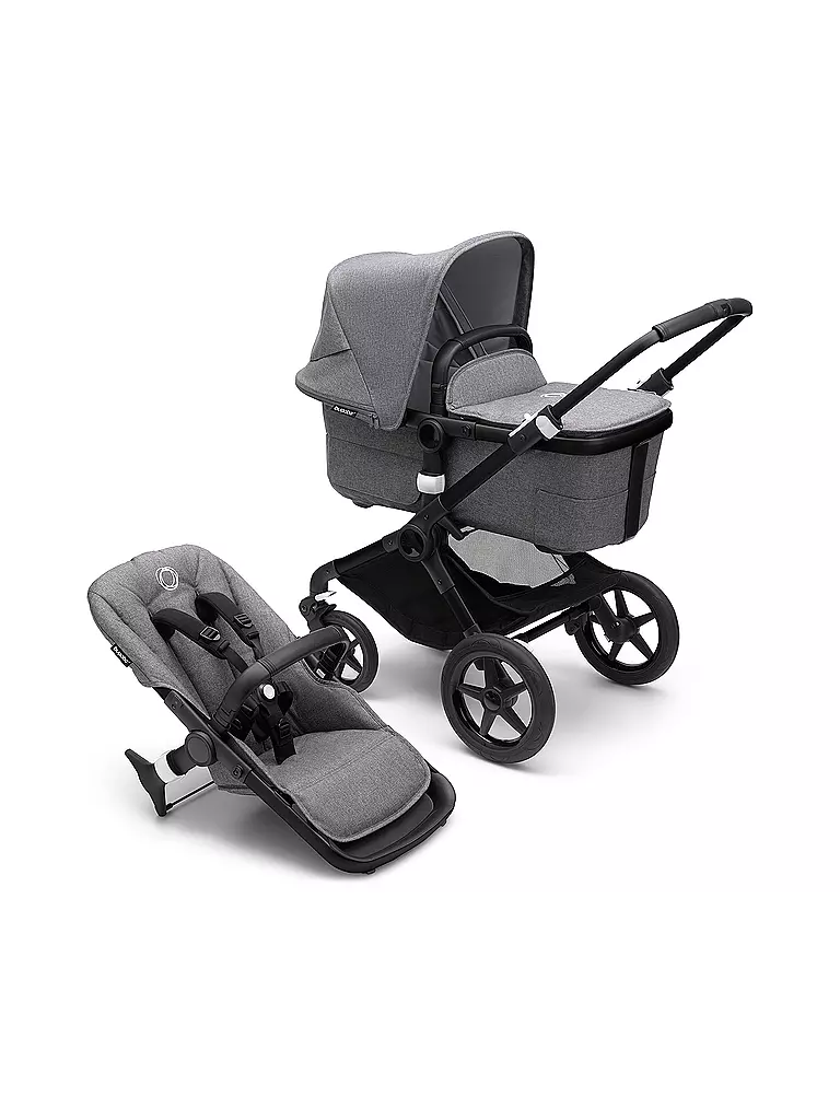 BUGABOO | Kombikinderwagen Fox3 Komplett Set Schwarz / Grau | grau