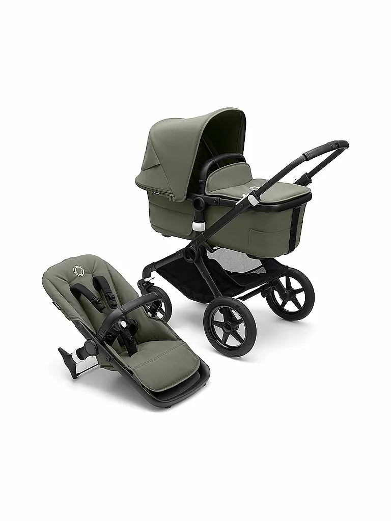 BUGABOO | Kombikinderwagen Fox3 Komplett Set Schwarz / Gruen | grün