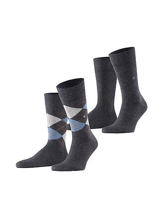 BURLINGTON | Herren Socken EVERYDAY 2-er Pkg. 40-46 anthracite mel.