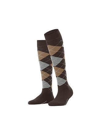 BURLINGTON | Damen Kniestrümpfe MARYLEBONE dark brown