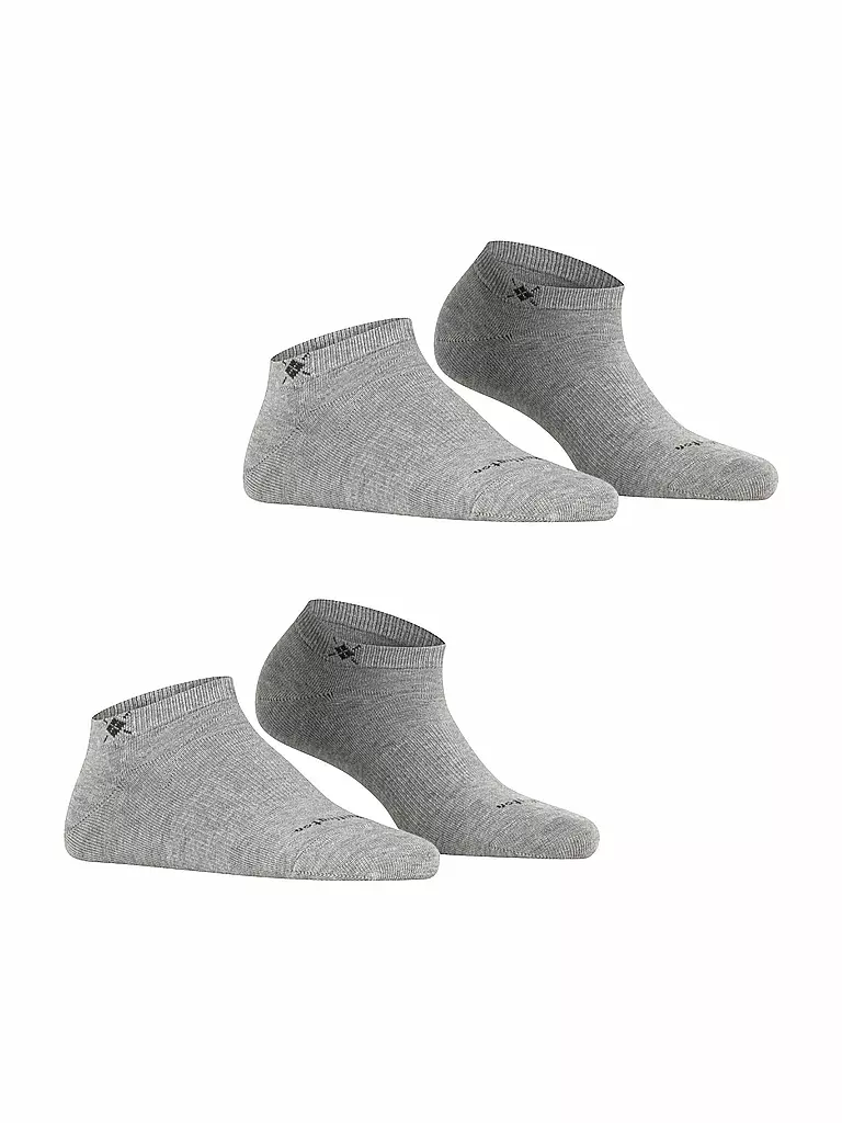 BURLINGTON | Damen Sneaker-Socken 2er Pkg. EVERYDAY 36-41 light grey | grün