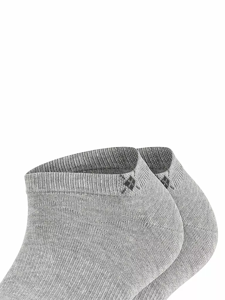 BURLINGTON | Damen Sneaker-Socken 2er Pkg. EVERYDAY 36-41 light grey | grün