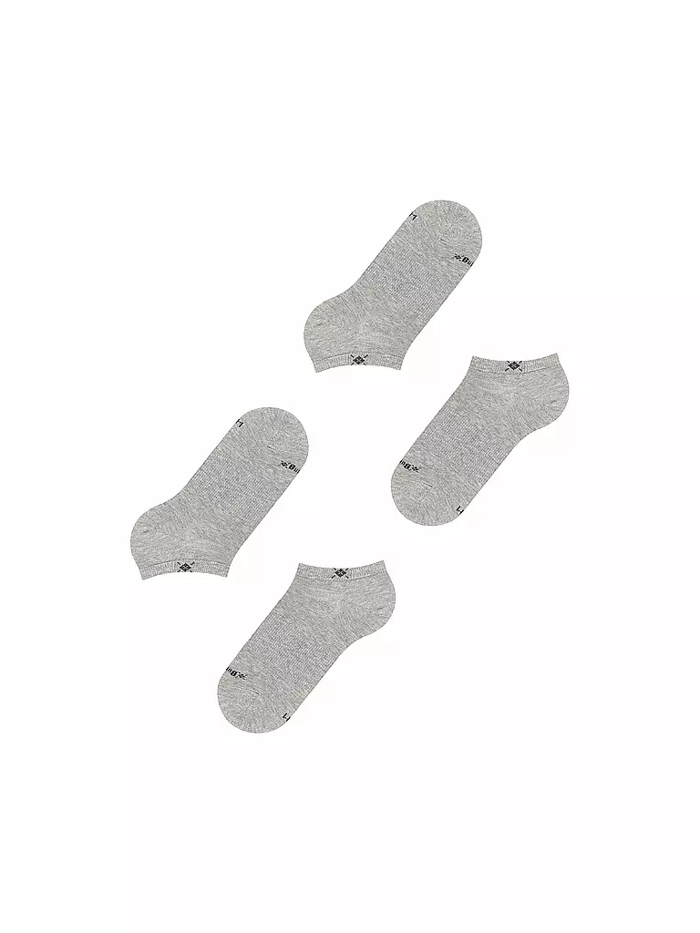 BURLINGTON | Damen Sneaker-Socken 2er Pkg. EVERYDAY 36-41 light grey | grün