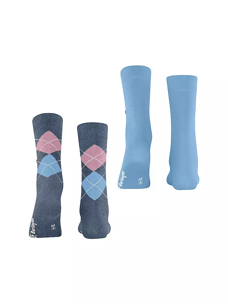BURLINGTON | Damen Socken EVERYDAY 2-er Pkg 36-41  denim mel | blau