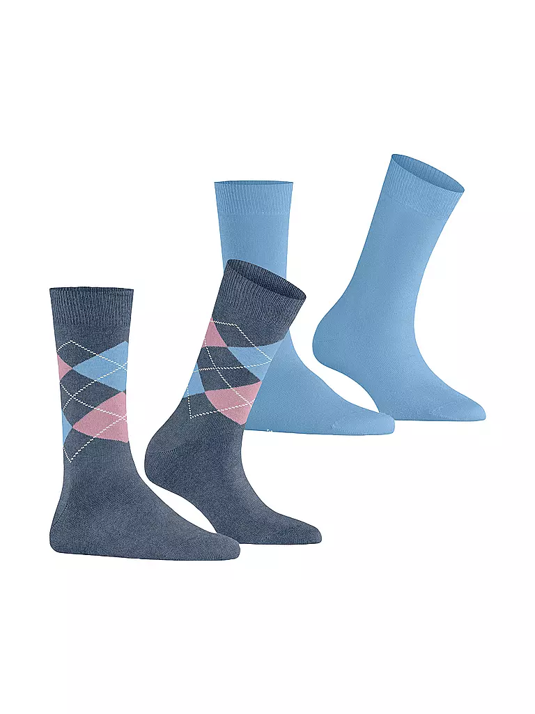 BURLINGTON | Damen Socken EVERYDAY 2-er Pkg 36-41  denim mel | blau
