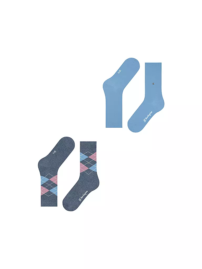 BURLINGTON | Damen Socken EVERYDAY 2-er Pkg 36-41  denim mel | blau