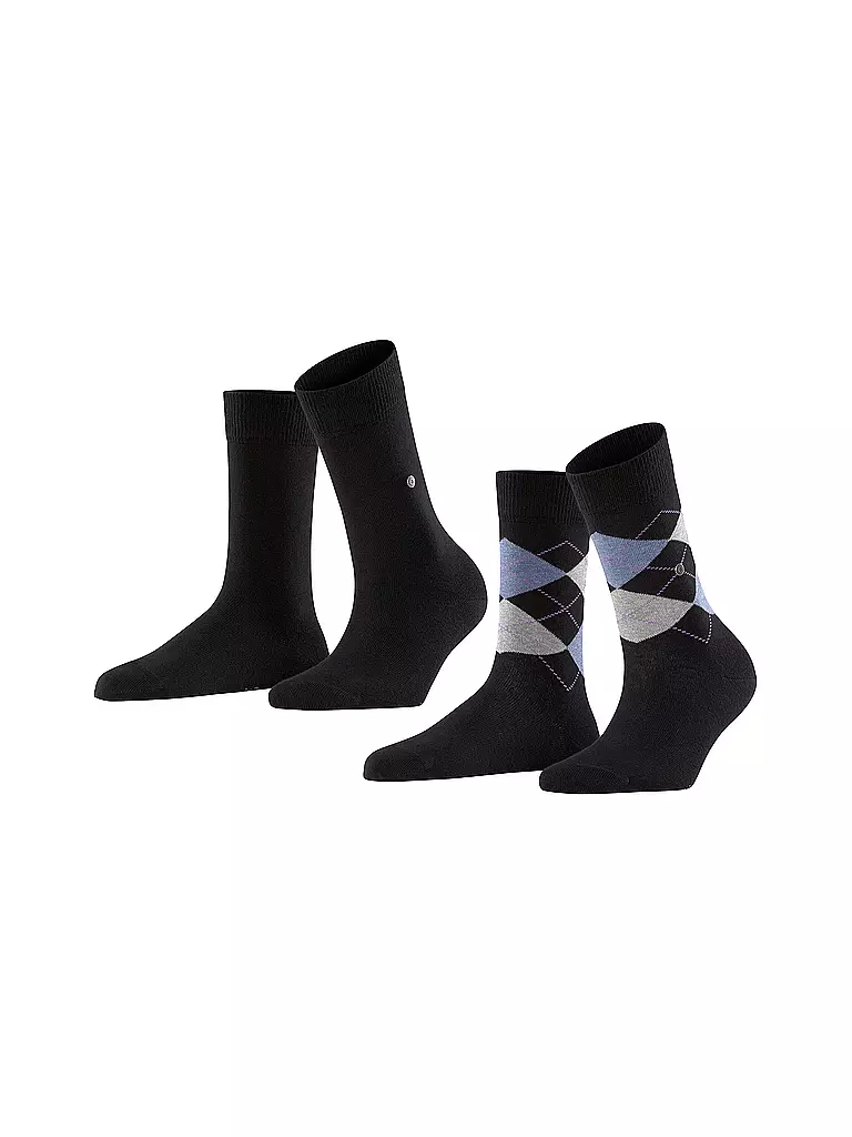 BURLINGTON | Damen Socken EVERYDAY 2-er Pkg 36-41 black | schwarz