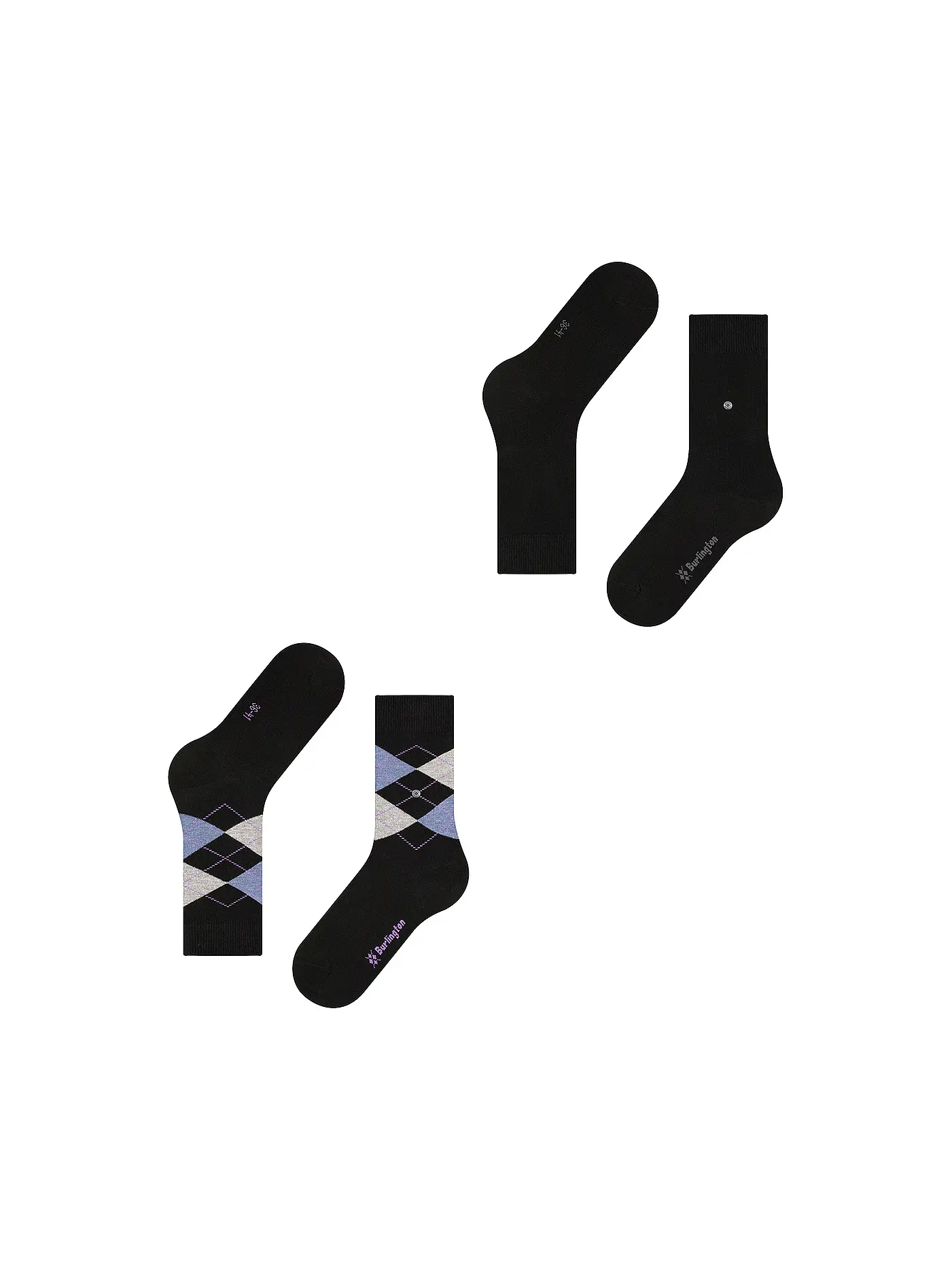 BURLINGTON | Damen Socken EVERYDAY 2-er Pkg 36-41 black | schwarz