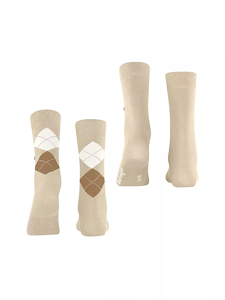 BURLINGTON | Damen Socken EVERYDAY 2-er Pkg 36-41 cream | dunkelrot