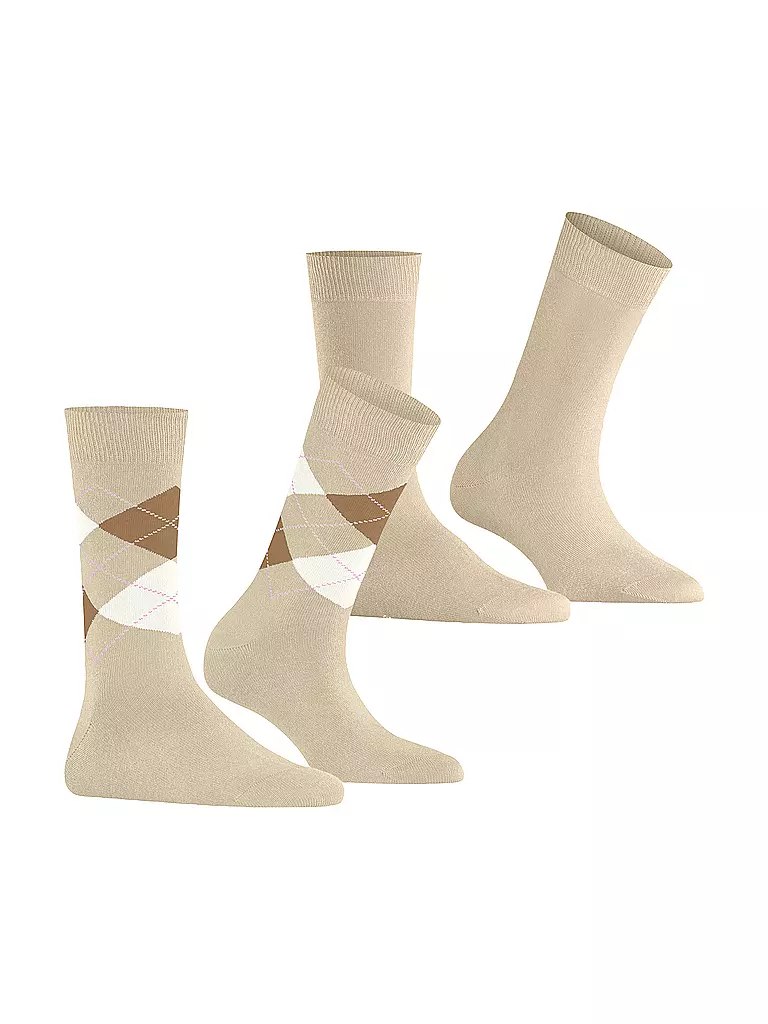 BURLINGTON | Damen Socken EVERYDAY 2-er Pkg 36-41 cream | dunkelrot