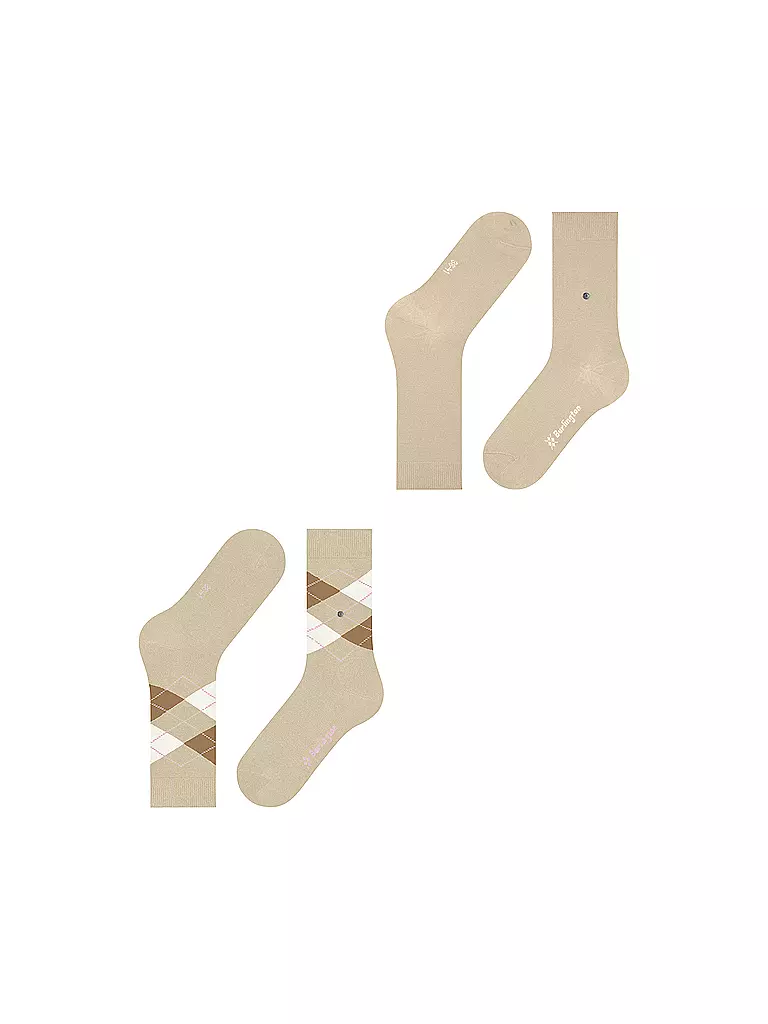BURLINGTON | Damen Socken EVERYDAY 2-er Pkg 36-41 cream | dunkelrot