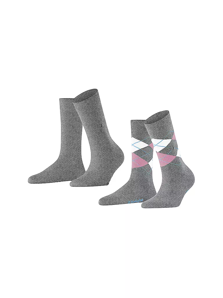 BURLINGTON | Damen Socken EVERYDAY 2-er Pkg 36-41 light grey | grau