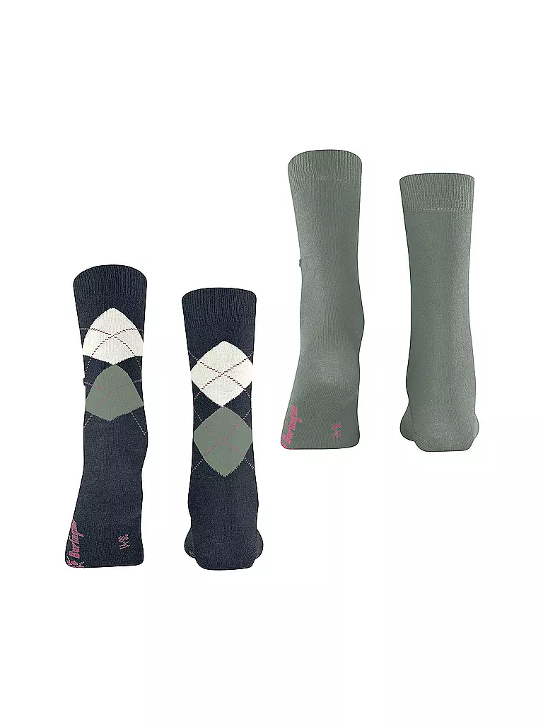 BURLINGTON | Damen Socken EVERYDAY 2-er Pkg 36-41 navy white | dunkelrot