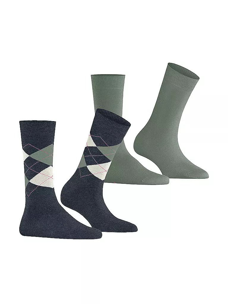 BURLINGTON | Damen Socken EVERYDAY 2-er Pkg 36-41 navy white | dunkelrot