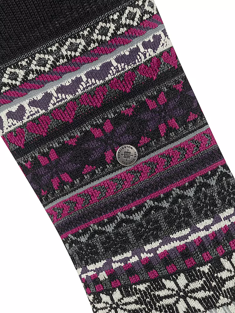 BURLINGTON | Damen Socken FAIR ISLE DELIGHT 36-41 black | schwarz