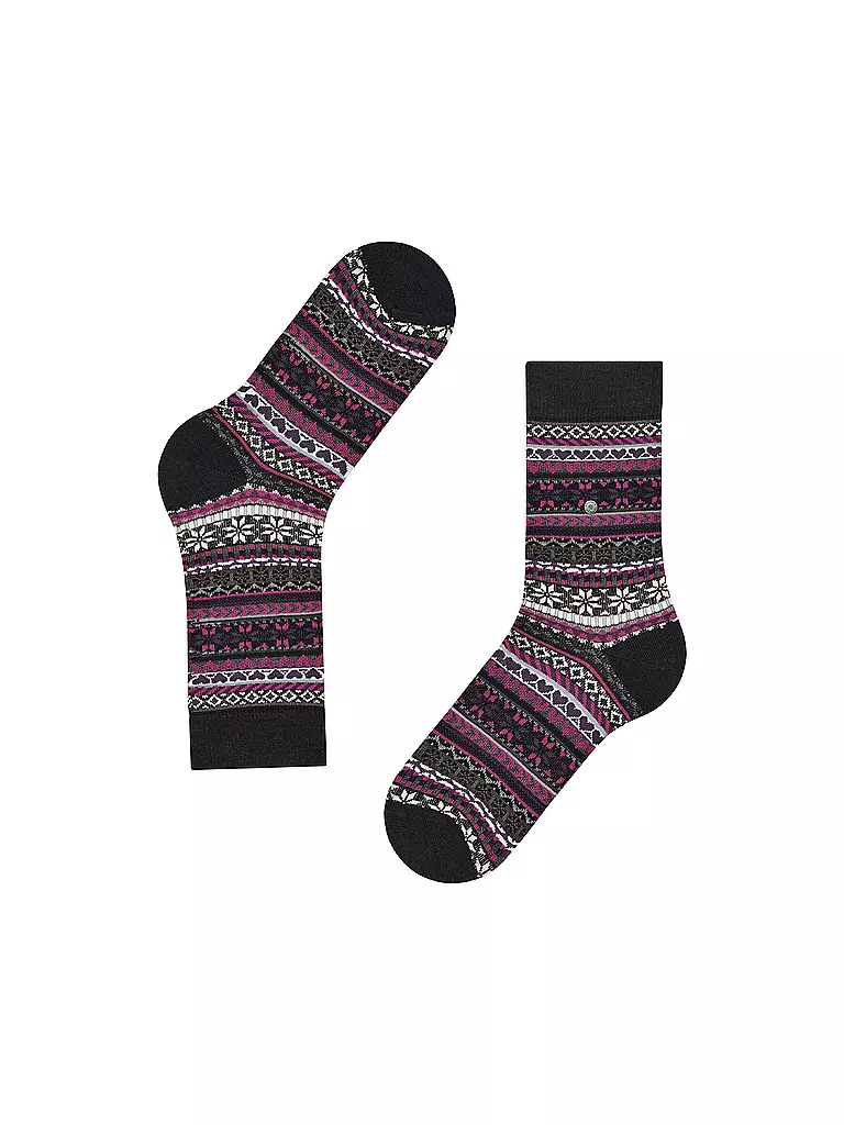 BURLINGTON | Damen Socken FAIR ISLE DELIGHT 36-41 black | schwarz