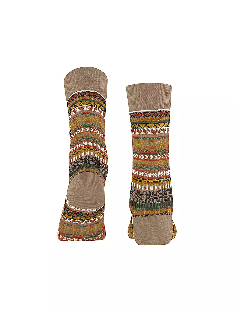 BURLINGTON | Damen Socken FAIR ISLE DELIGHT 36-41 camel | camel