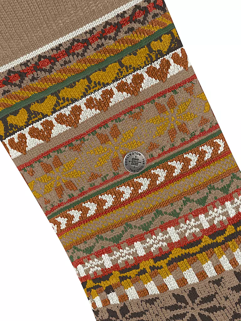 BURLINGTON | Damen Socken FAIR ISLE DELIGHT 36-41 camel | camel