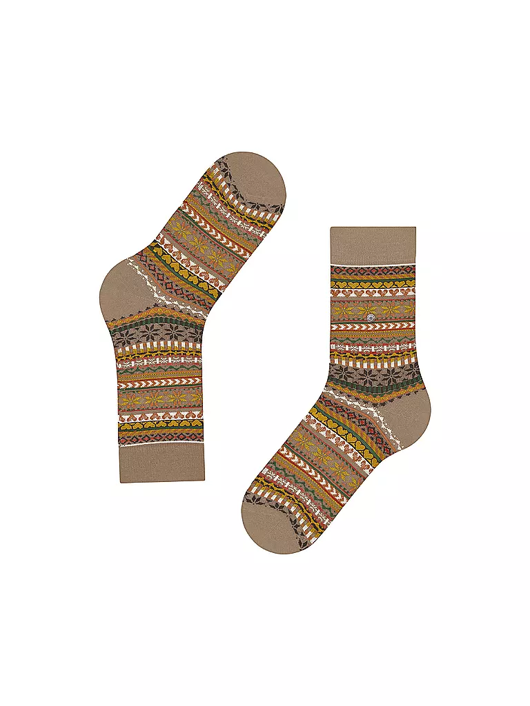BURLINGTON | Damen Socken FAIR ISLE DELIGHT 36-41 camel | camel