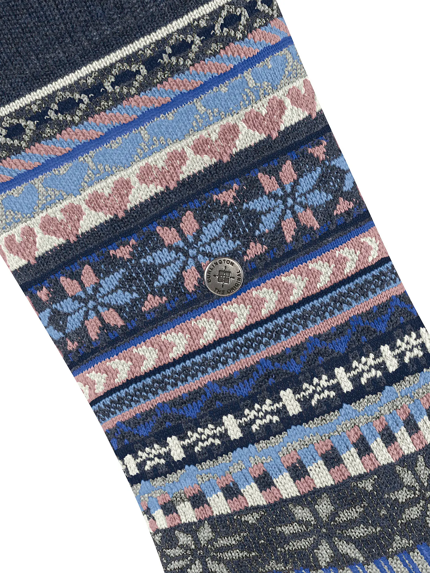 BURLINGTON | Damen Socken FAIR ISLE DELIGHT 36-41 dark blue mel. | blau