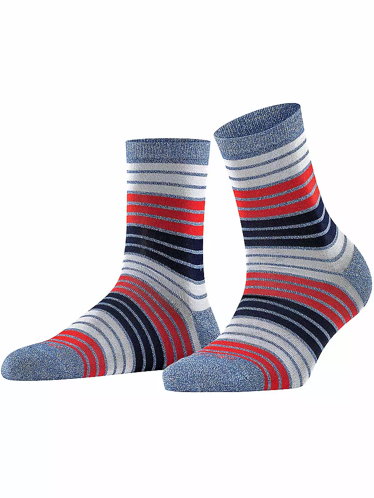 BURLINGTON | Damen Socken Fantasy Stripe 36-41 Steelblue | blau