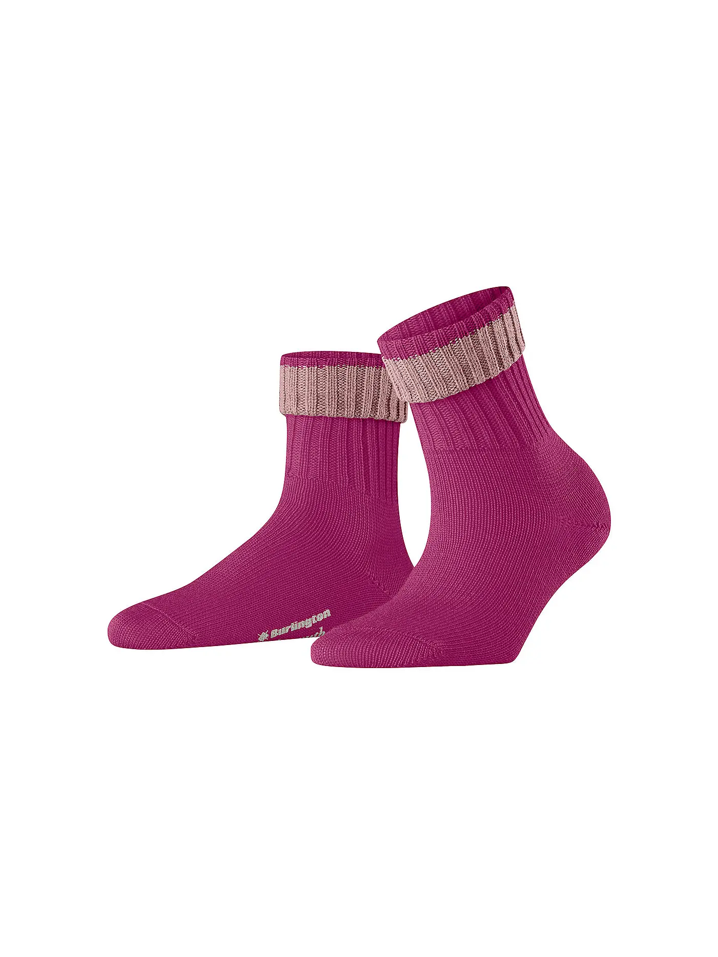 BURLINGTON | Damen Socken PLYMOUTH 36-41 dark brown | rosa