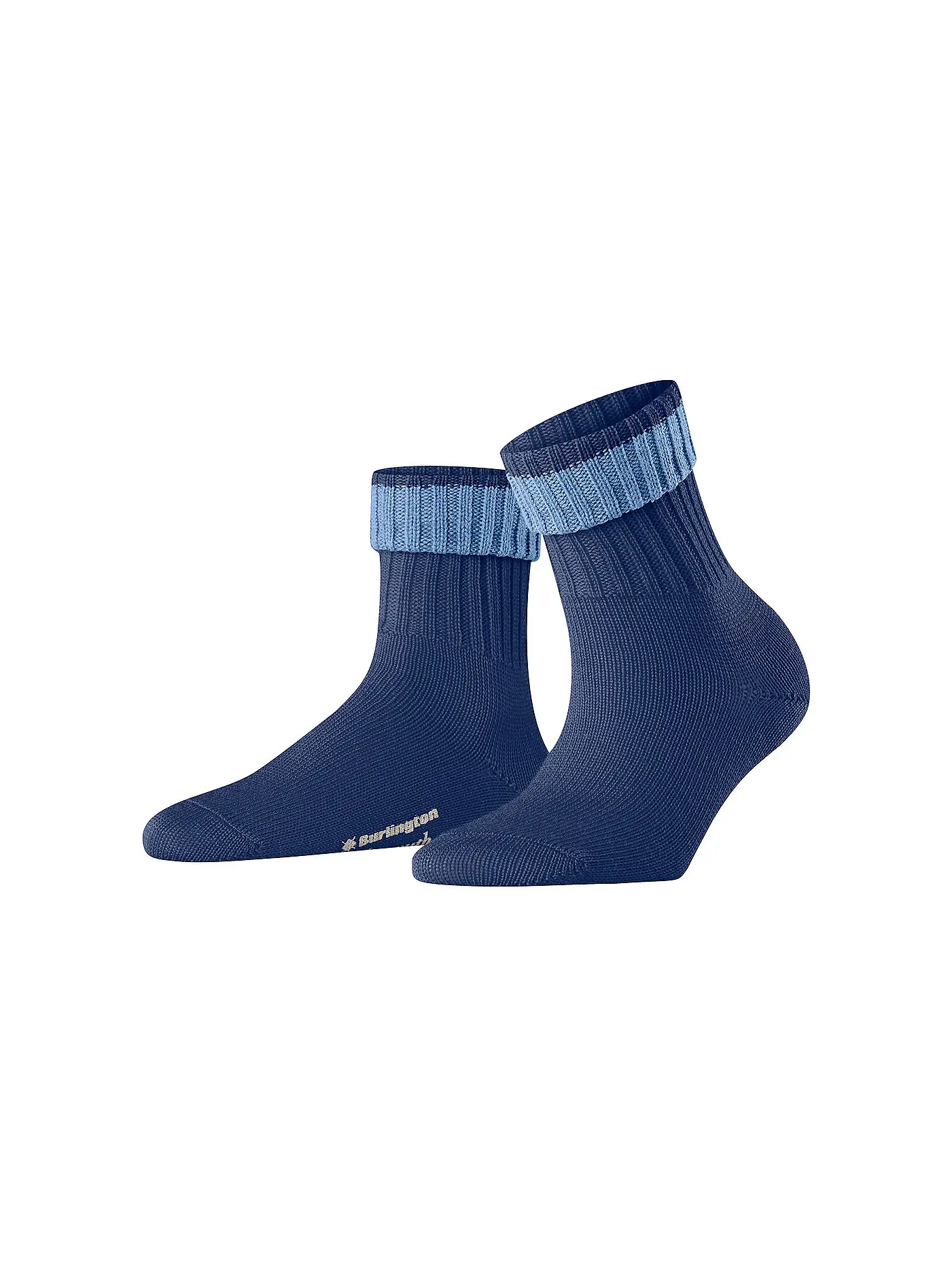 BURLINGTON | Damen Socken PLYMOUTH 36-41 dark brown | blau