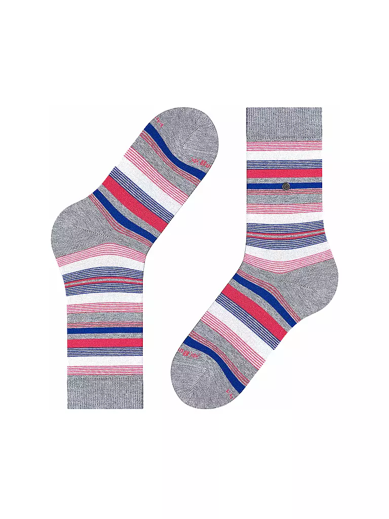 BURLINGTON | Damen Socken STRIPE 36-41 light grey | grau