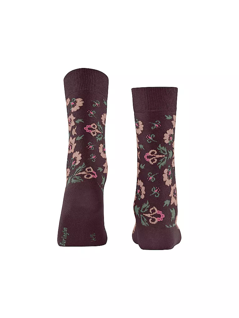 BURLINGTON | Damen Socken VELVET BLOOMS 36-41 barolo | dunkelrot