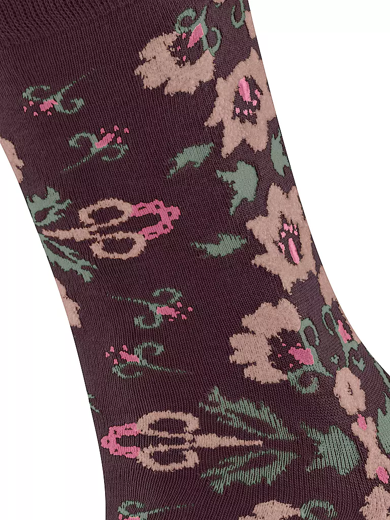 BURLINGTON | Damen Socken VELVET BLOOMS 36-41 barolo | dunkelrot