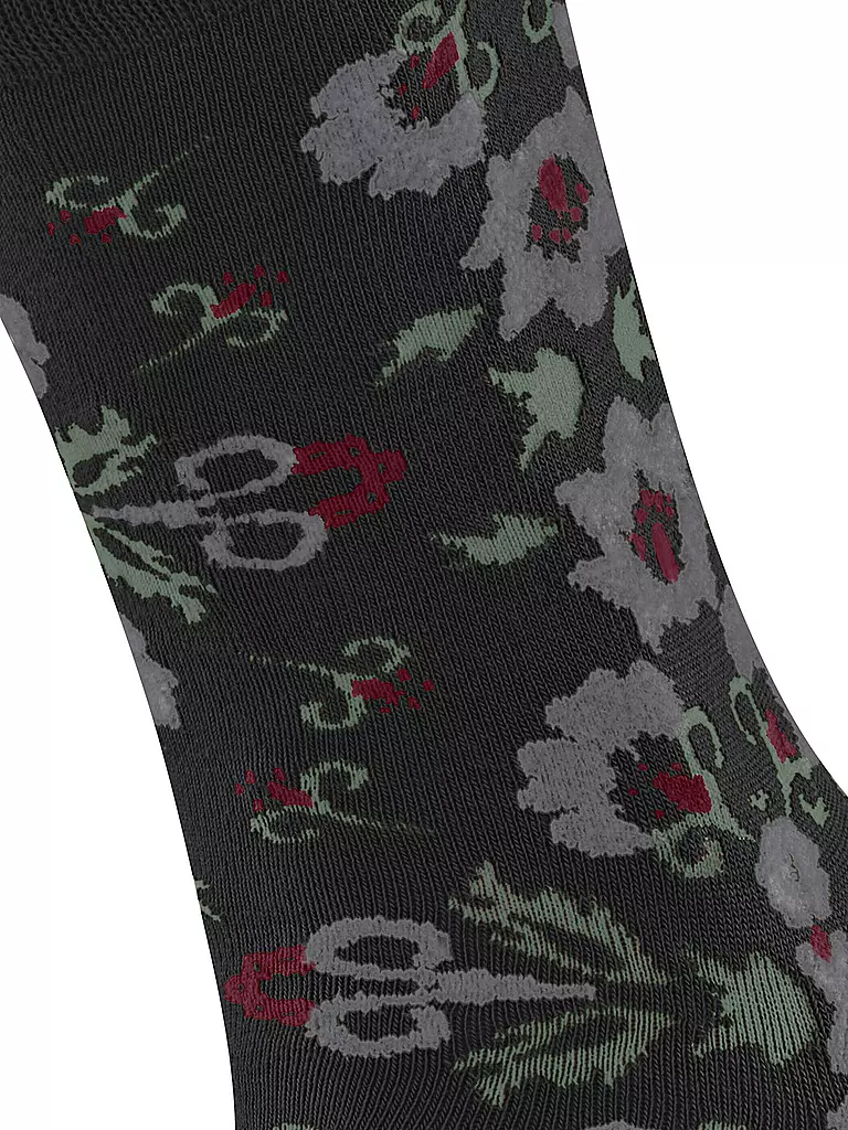 BURLINGTON | Damen Socken VELVET BLOOMS 36-41 black | schwarz