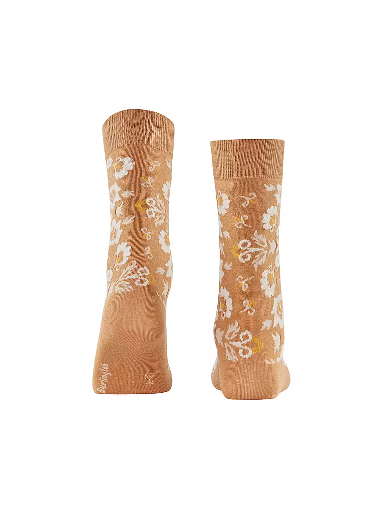 BURLINGTON | Damen Socken VELVET BLOOMS 36-41 brown sugar | braun