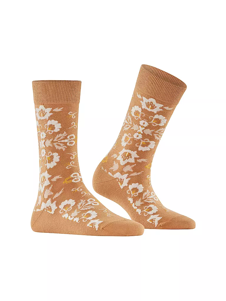 BURLINGTON | Damen Socken VELVET BLOOMS 36-41 brown sugar | braun