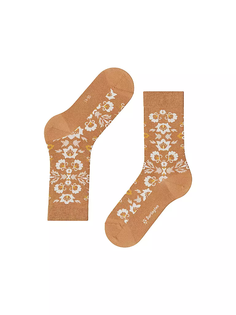 BURLINGTON | Damen Socken VELVET BLOOMS 36-41 brown sugar | braun