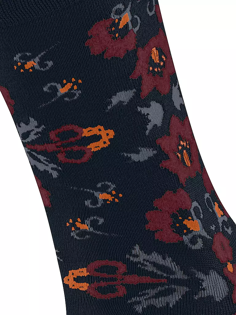 BURLINGTON | Damen Socken VELVET BLOOMS 36-41 marine | dunkelrot