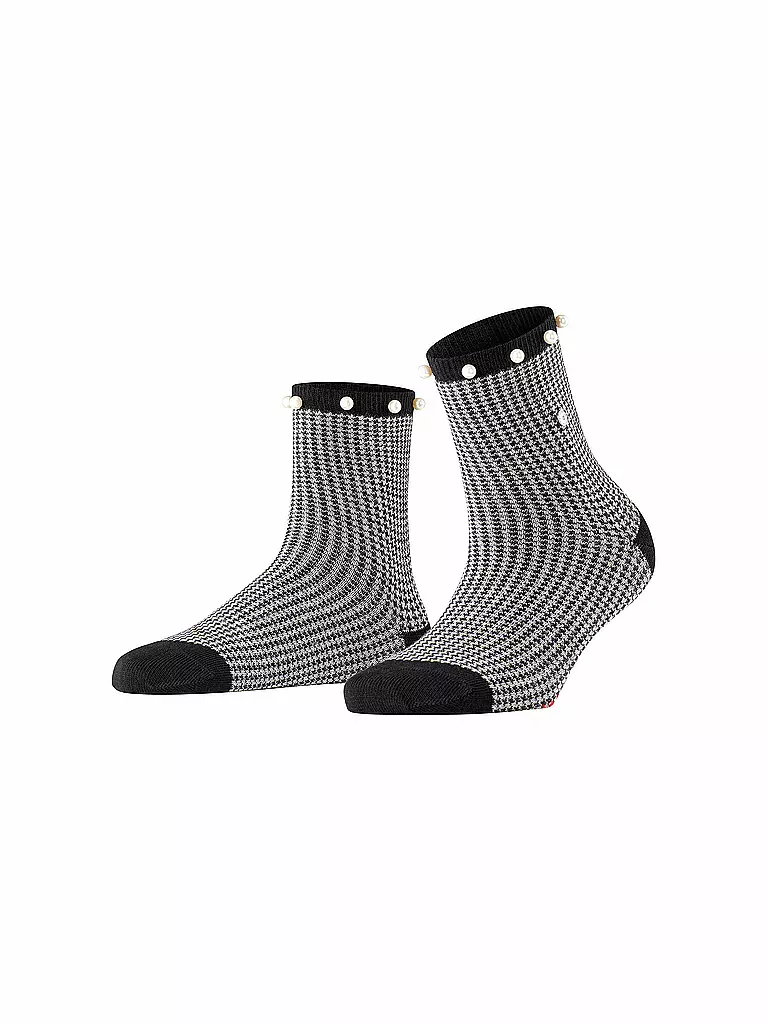 BURLINGTON | Damensocken Pepita Pearl 36-41 Black  | schwarz