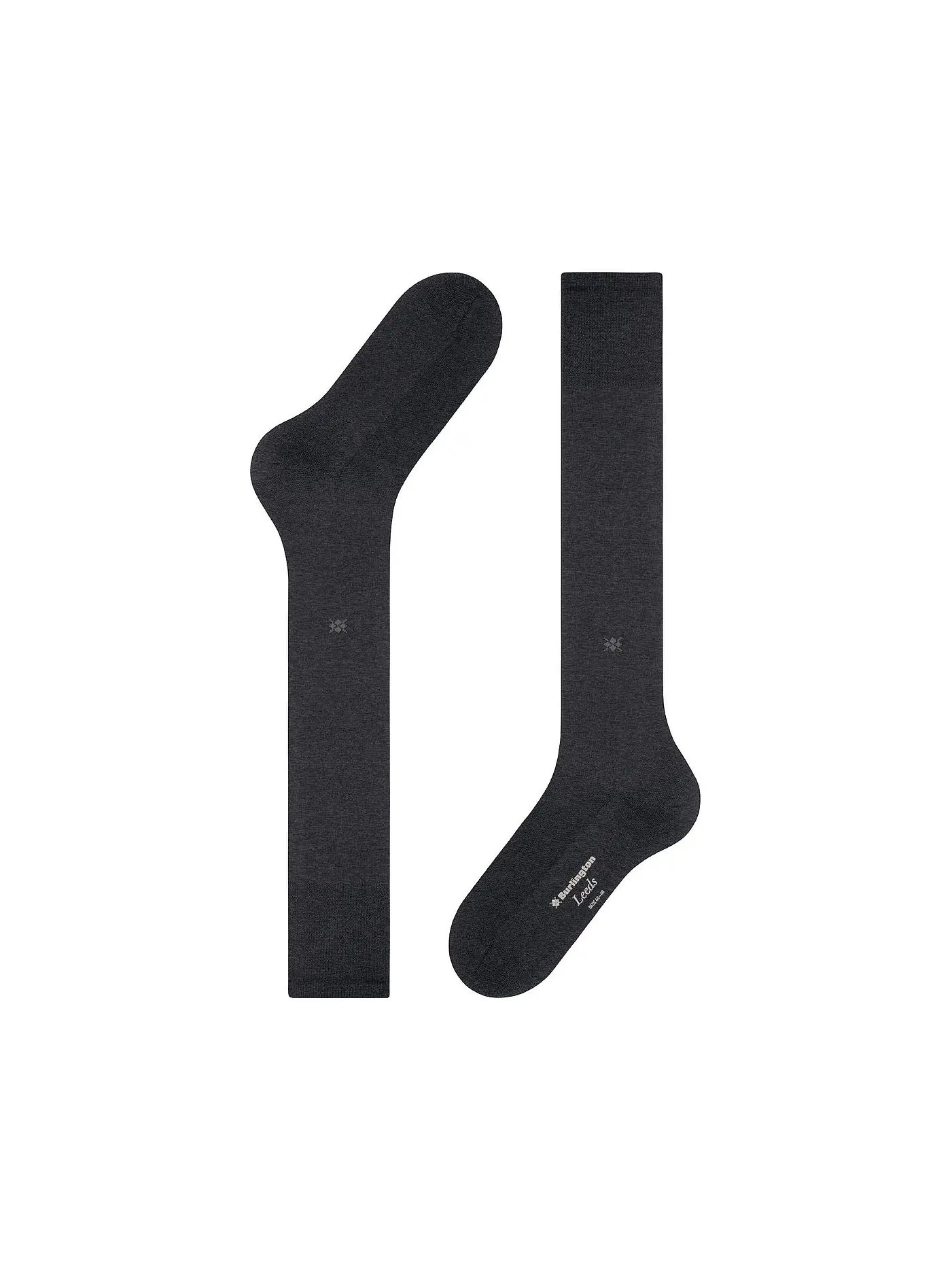 BURLINGTON | Herren Kniestrümpfe LEEDS 40-46 asphalt mel | grau