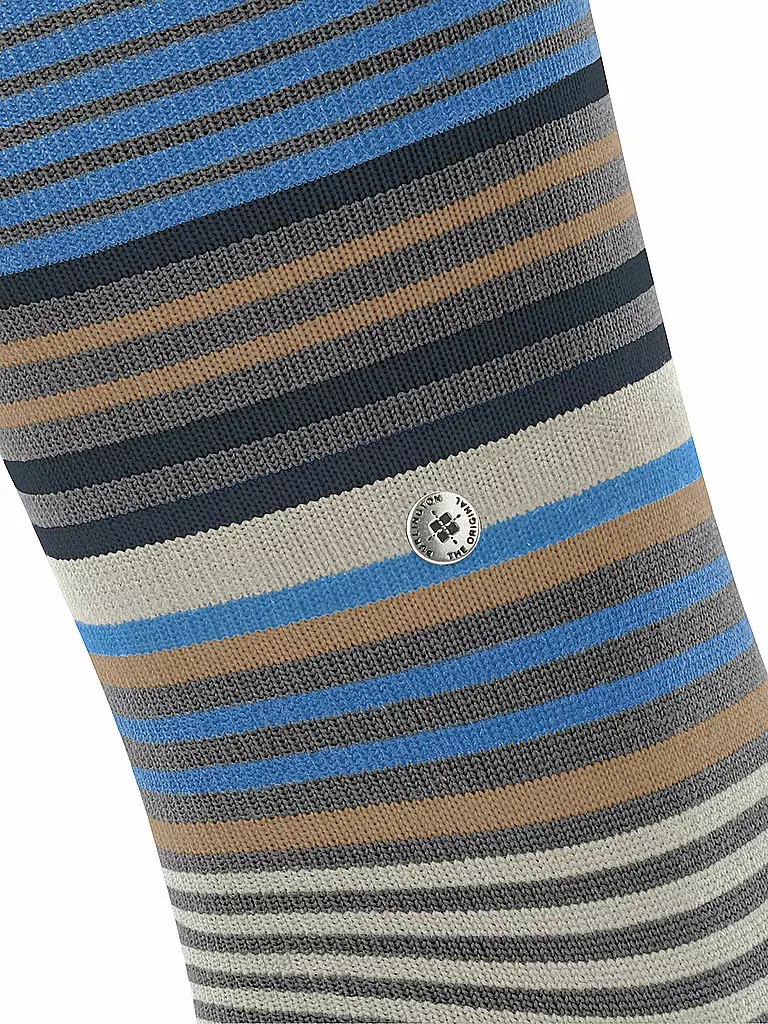 BURLINGTON | Herren Kniestrümpfe STRIPE 40-46 dark grey | blau