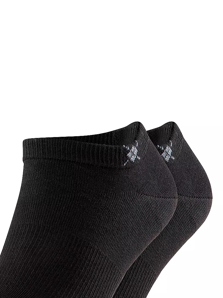 BURLINGTON | Herren Sneaker Socken EVERYDAY 2-er Pkg. 40-46 black | grau