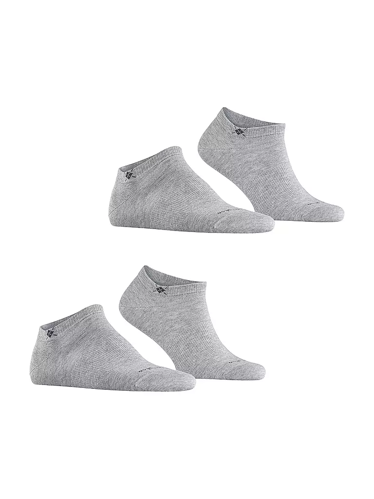 BURLINGTON | Herren Sneaker Socken EVERYDAY 2-er Pkg. 40-46 light grey | schwarz