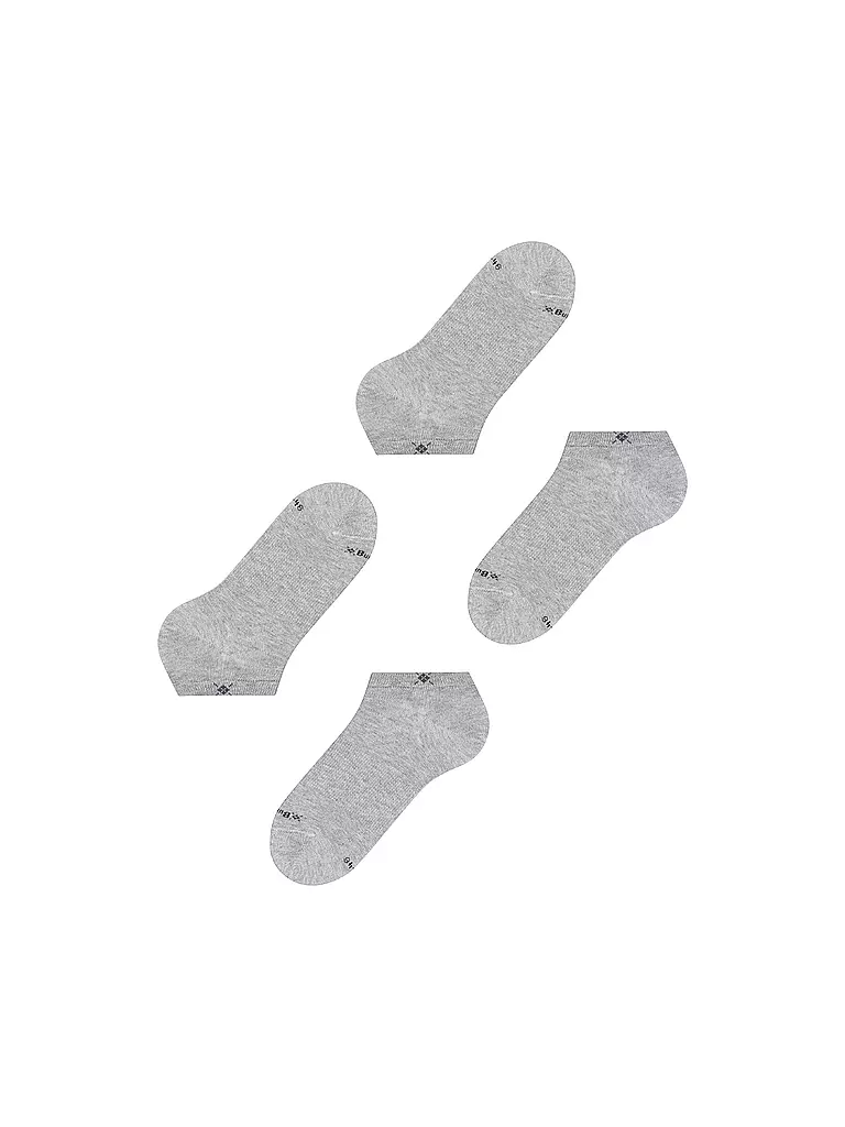 BURLINGTON | Herren Sneaker Socken EVERYDAY 2-er Pkg. 40-46 light grey | schwarz