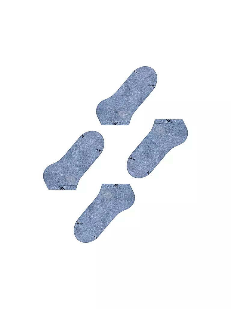 BURLINGTON | Herren Sneaker Socken EVERYDAY 2-er Pkg. 40-46 light jean | schwarz