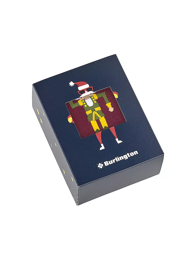 BURLINGTON | Herren Socken 2-er Pkg. X-MAS GIFT BOX 40-46 sortiment | dunkelrot