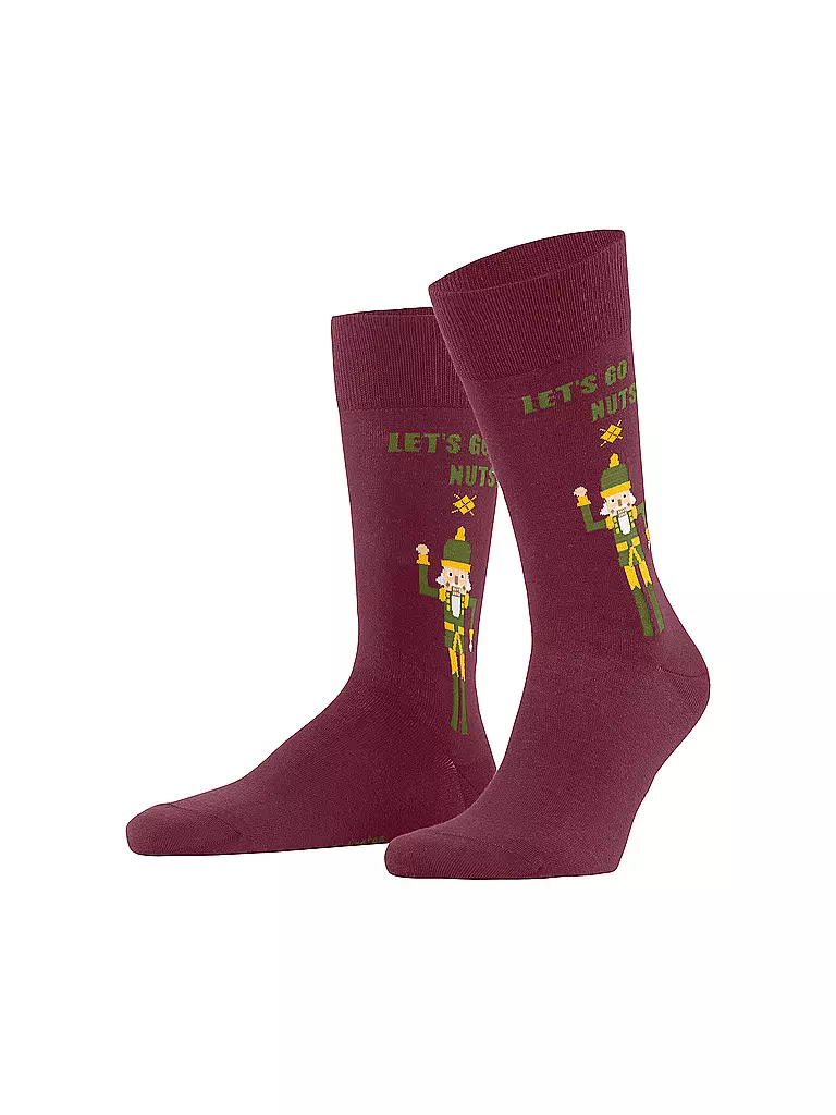 BURLINGTON | Herren Socken 2-er Pkg. X-MAS GIFT BOX 40-46 sortiment | dunkelrot